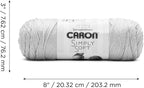 Caron Simply Soft Yarn 3 Pack, White - Feature highlight