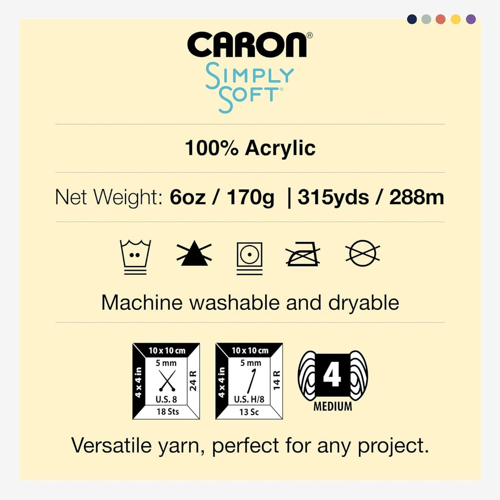 Caron Simply Soft Speckle Yarn, White Sage - Alternate angle