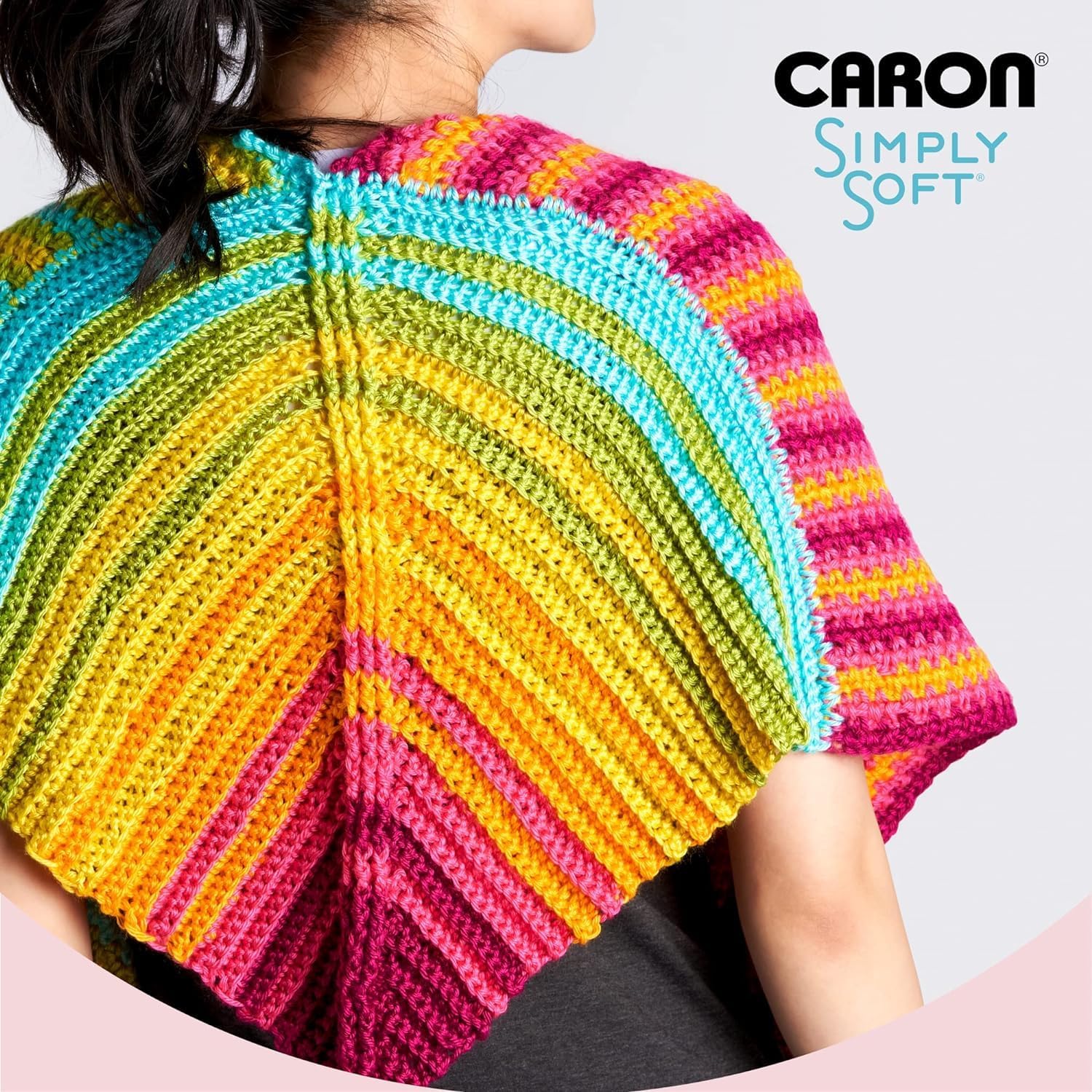 Caron Simply Soft Speckle Yarn, White Sage - Packaging