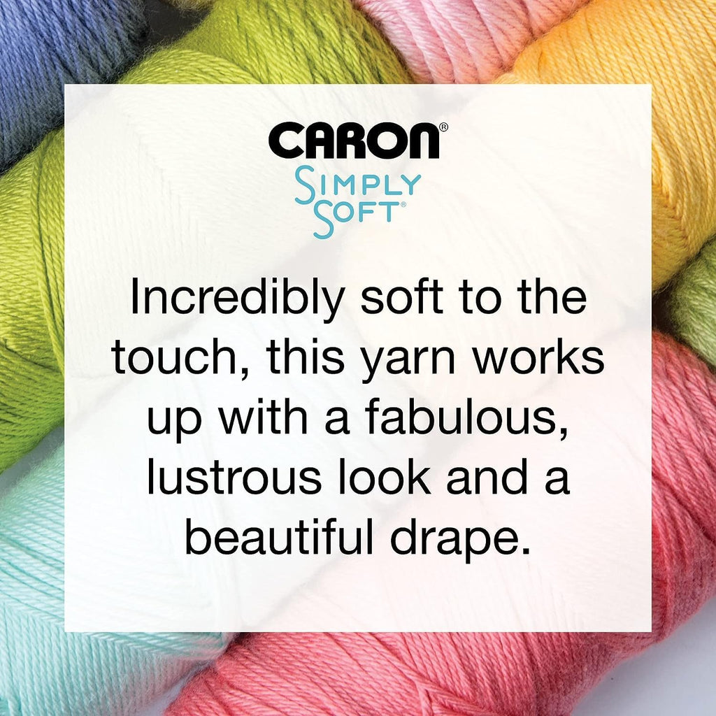 Caron Simply Soft Speckle Yarn, White Sage - Feature highlight
