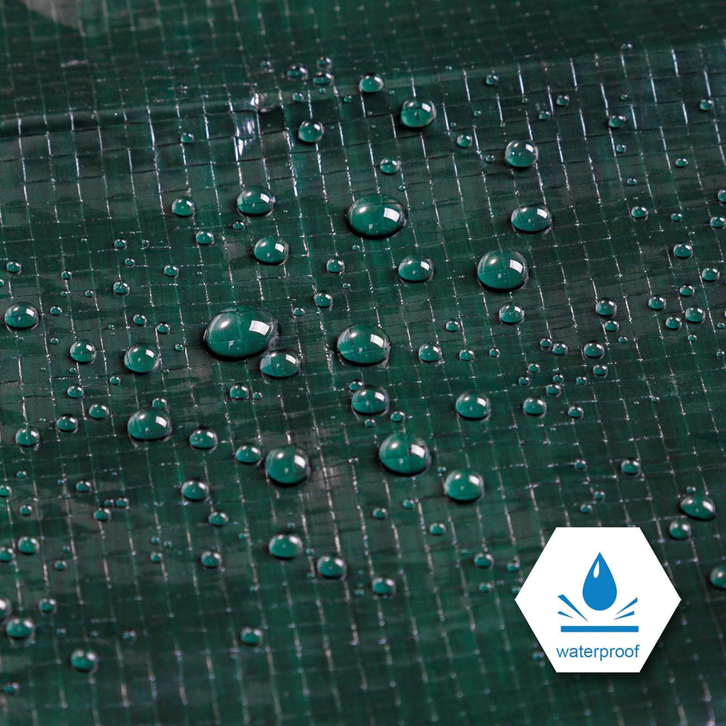Cartman Waterproof Green Tarp, 8x10 Feet - Alternate angle
