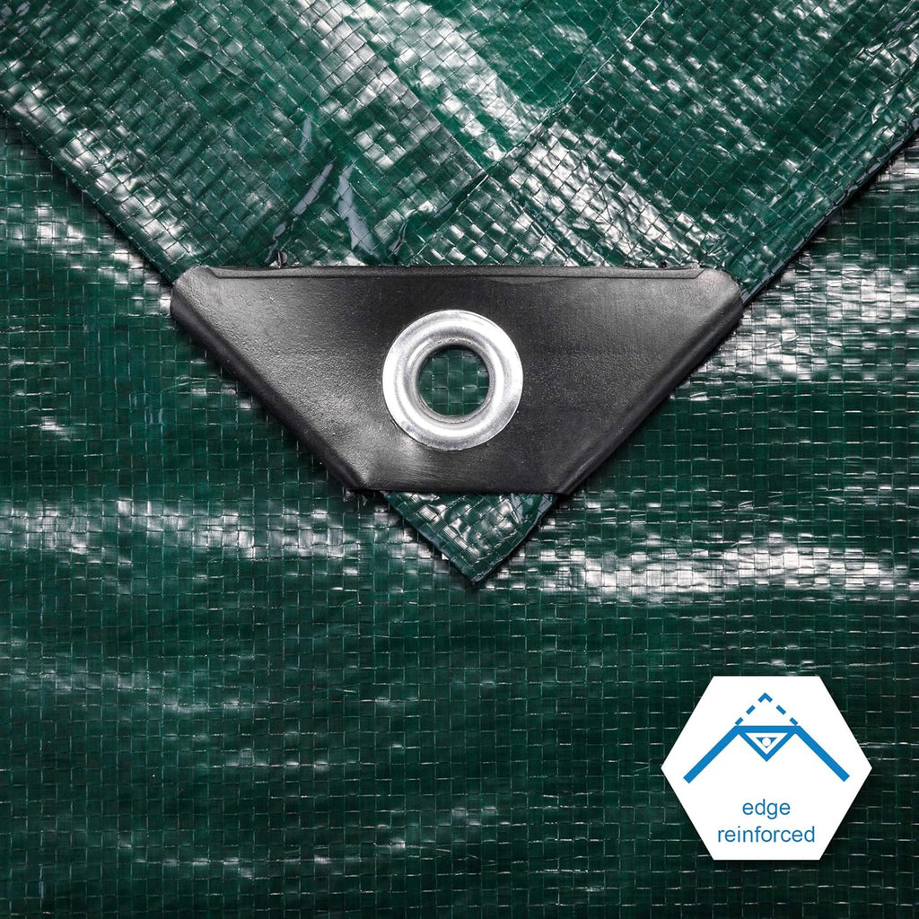 Cartman Waterproof Green Tarp, 8x10 Feet - Close-up
