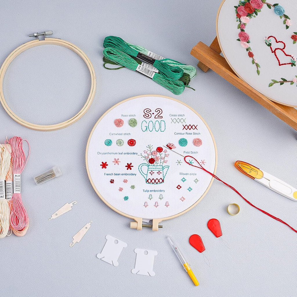 Caydo 6 Piece Embroidery Hoop Set with Needles - Additional view