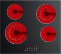 CDV 4 Burner Electric Ceramic Cooktop, 24 Inch