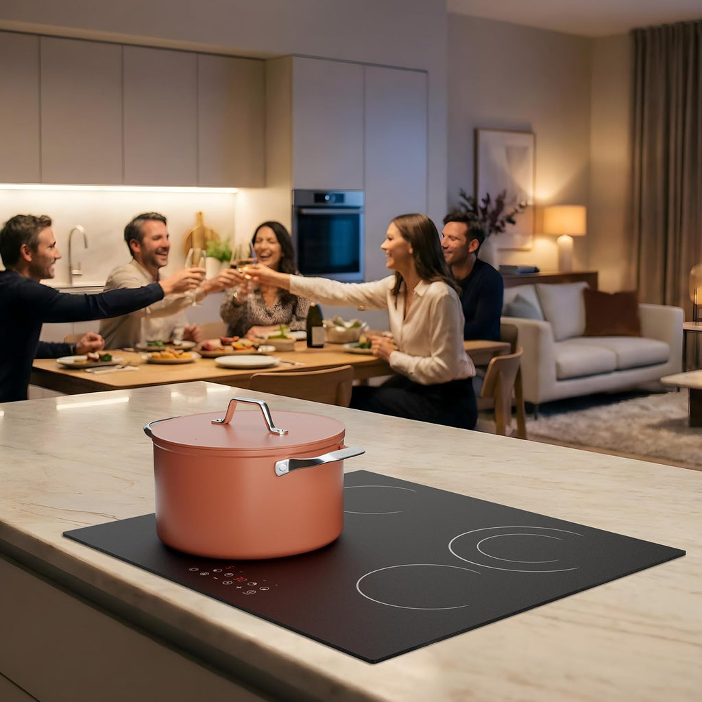 CDV 4 Burner Electric Ceramic Cooktop, 24 Inch - Alternate angle