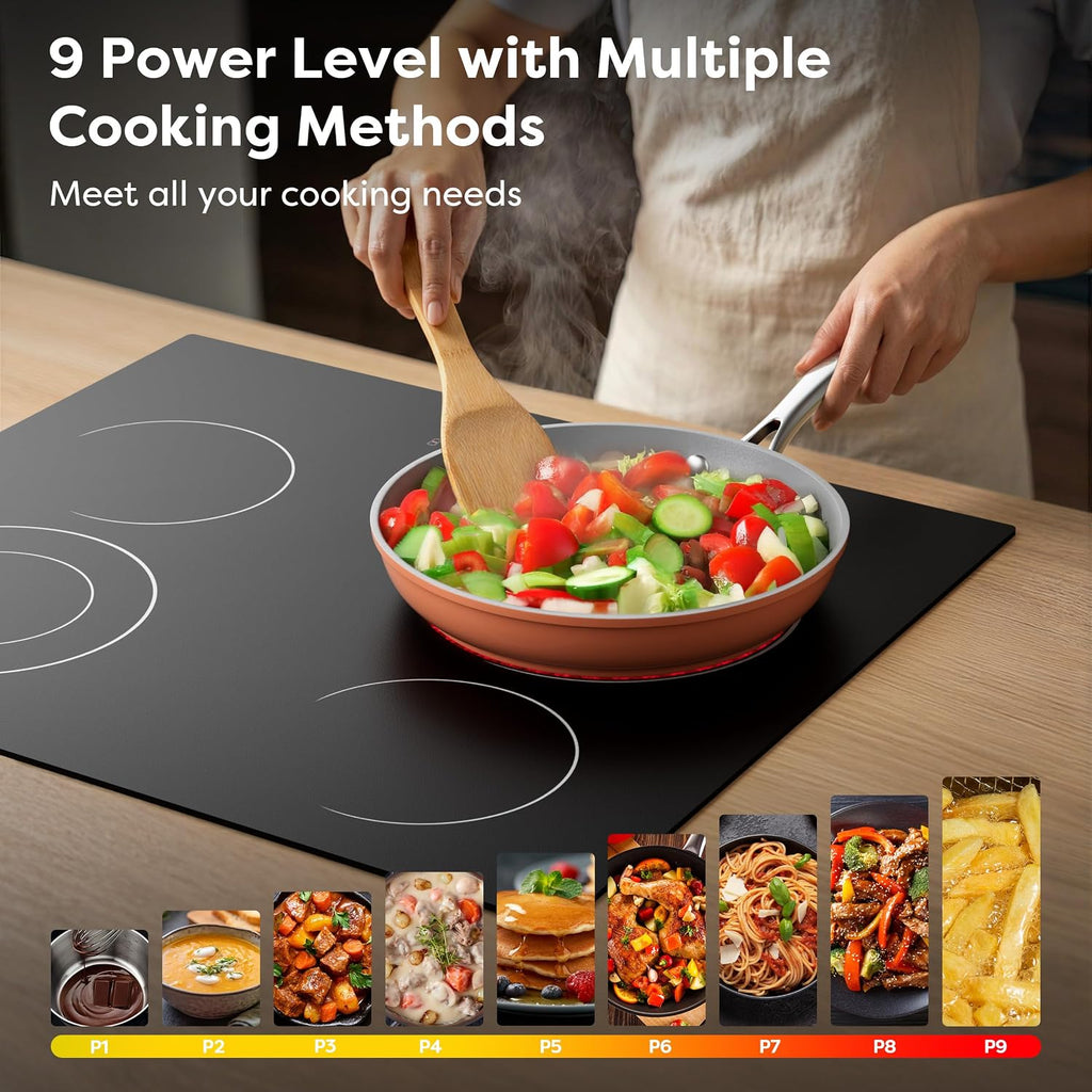 CDV 4 Burner Electric Ceramic Cooktop, 24 Inch - Close-up