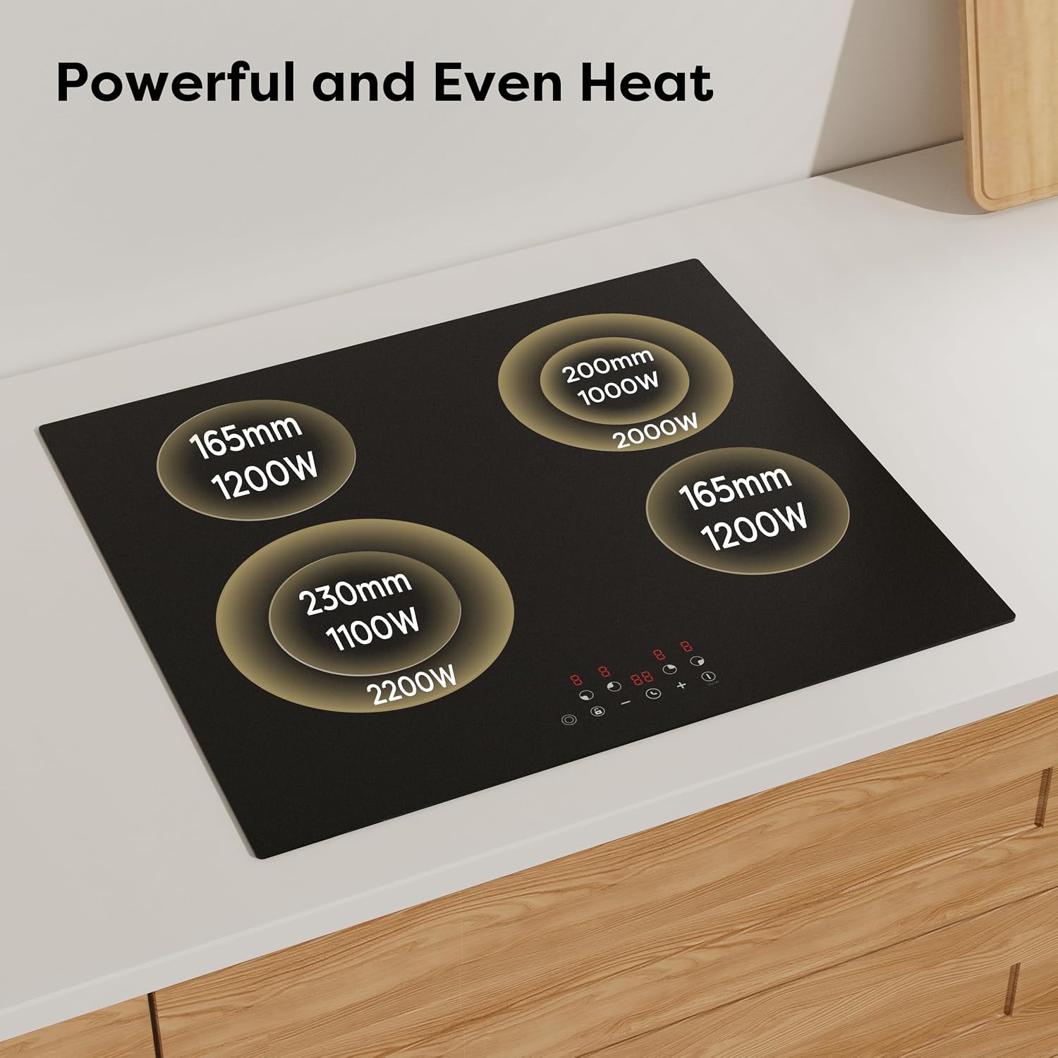CDV 4 Burner Electric Ceramic Cooktop, 24 Inch - Additional view