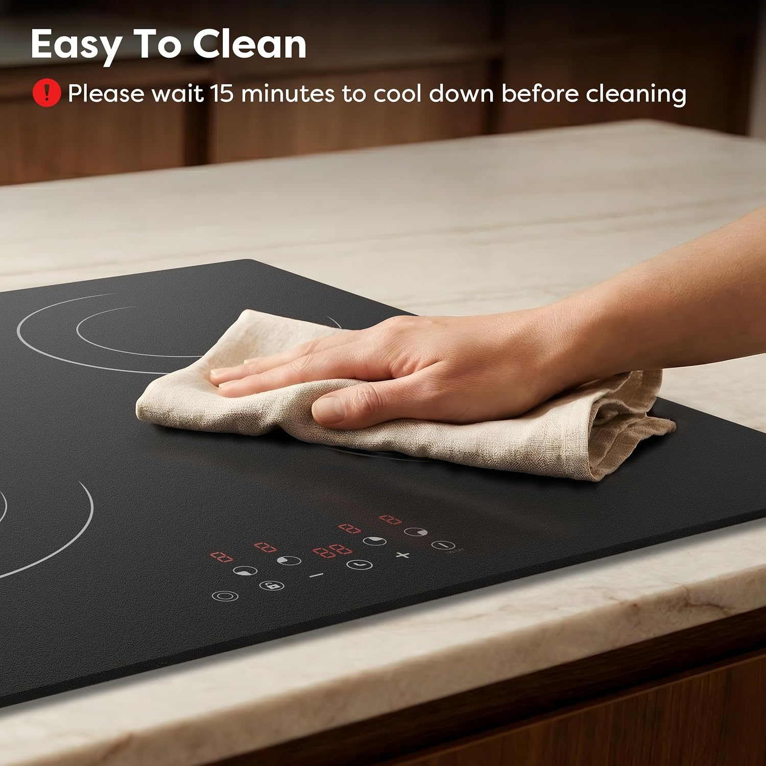 CDV 4 Burner Electric Ceramic Cooktop, 24 Inch - Feature highlight