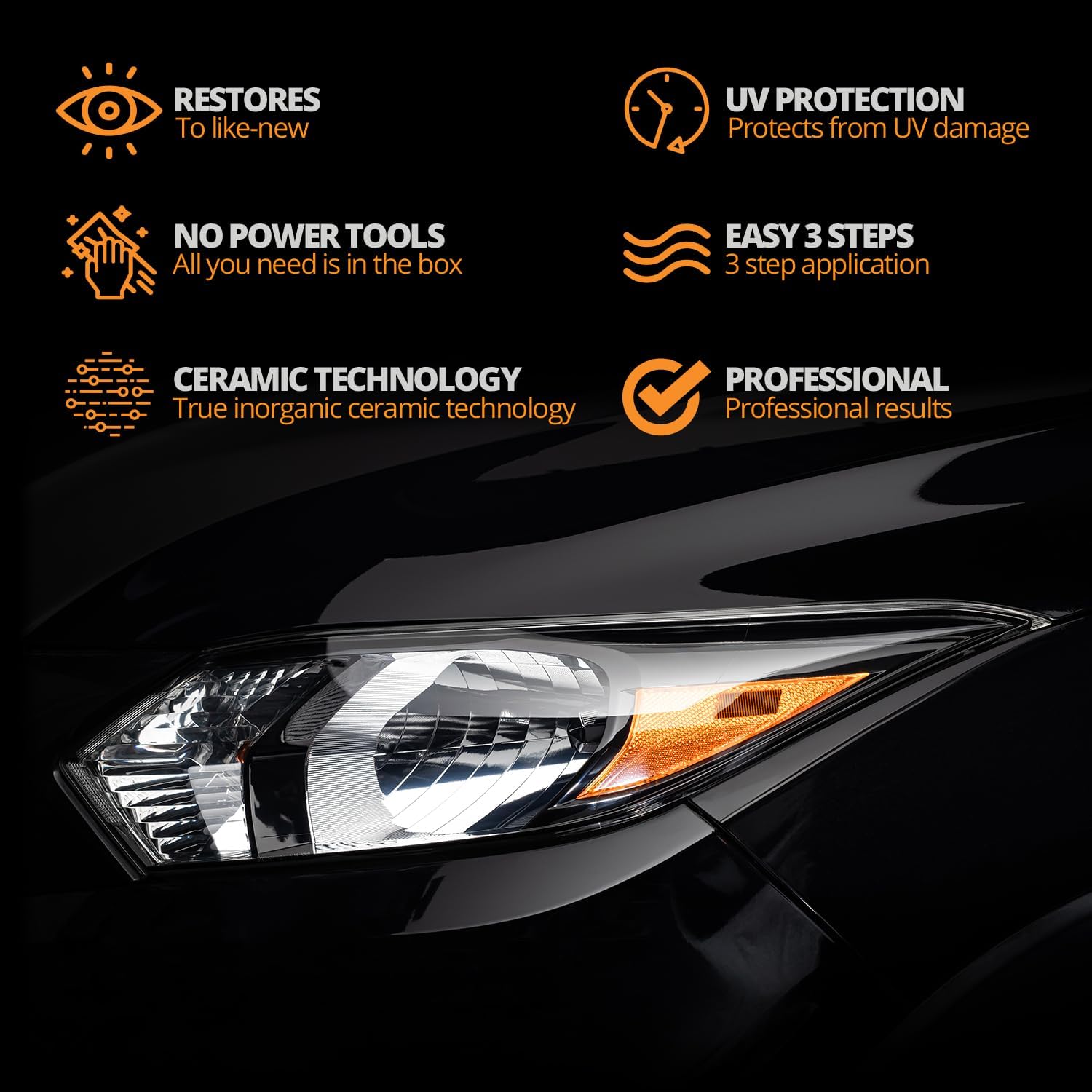 CERAKOTE Ceramic Headlight Restoration Kit - Alternate angle