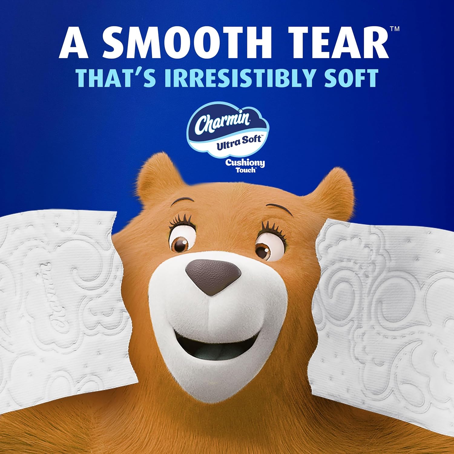 Charmin Ultra Soft Toilet Paper, 24 Mega Rolls - In use