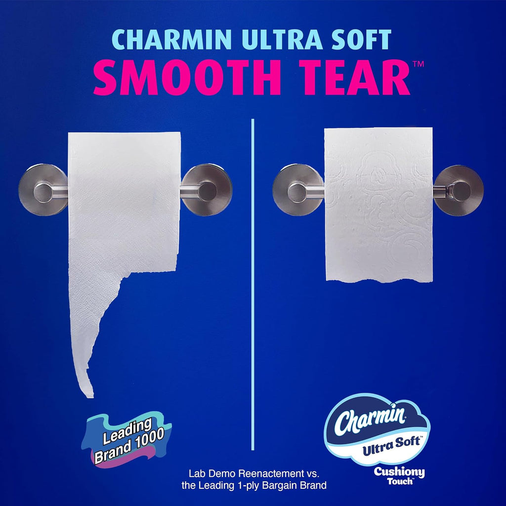 Charmin Ultra Soft Toilet Paper, 24 Mega Rolls - Feature highlight