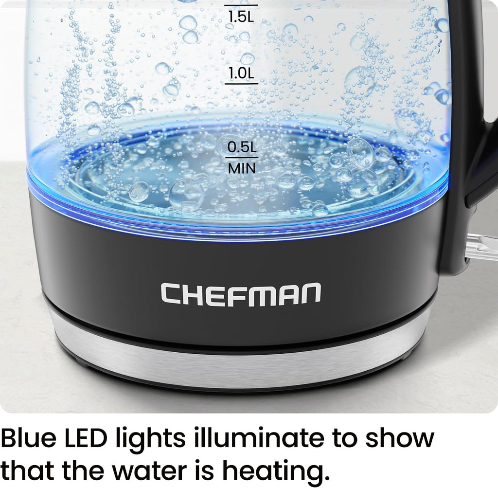 Chefman Electric Kettle, 1.8L 1500W - In use