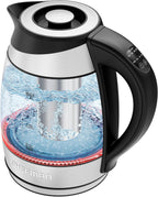 Chefman Electric Kettle, 5 Presets, Glass Tea Kettle