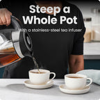 Chefman Electric Kettle, 5 Presets, Glass Tea Kettle - Packaging