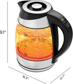 Chefman Electric Kettle, 5 Presets, Glass Tea Kettle - Feature highlight