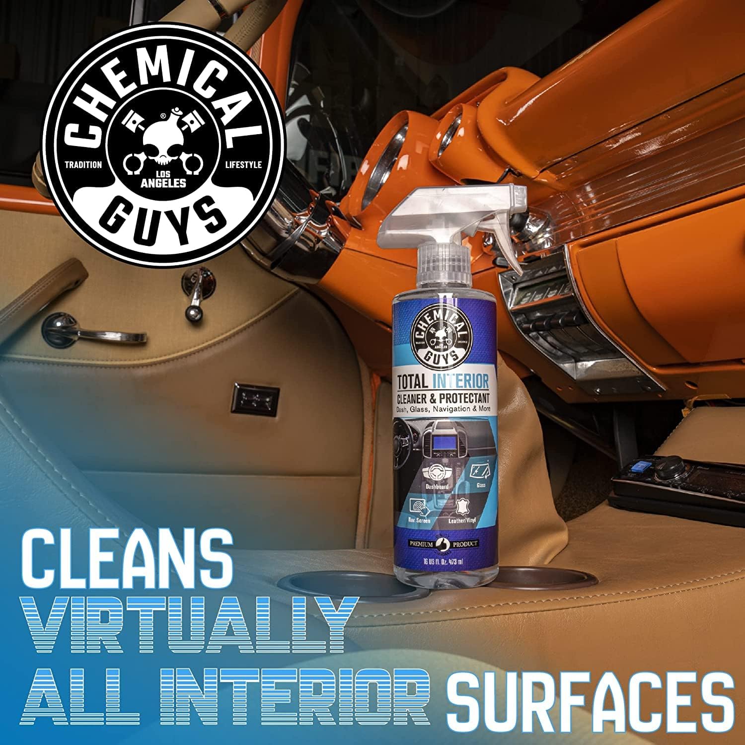Chemical Guys Interior Cleaner & Protectant 16oz - Size reference