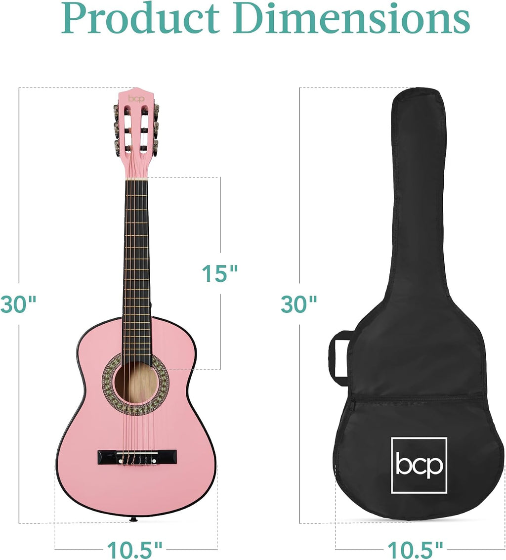 Best Choice 30in Kids Acoustic Guitar Kit, Pink - Additional view