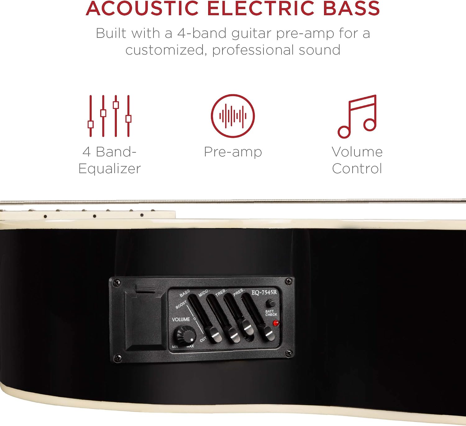 Best Choice Full Size Bass Guitar, 4-String - Detail view