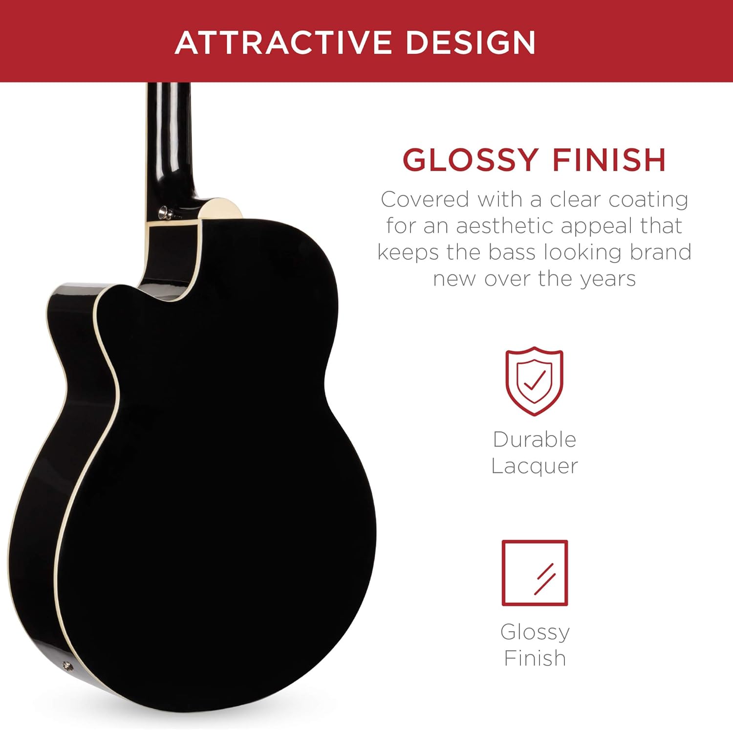 Best Choice Full Size Bass Guitar, 4-String - Close-up