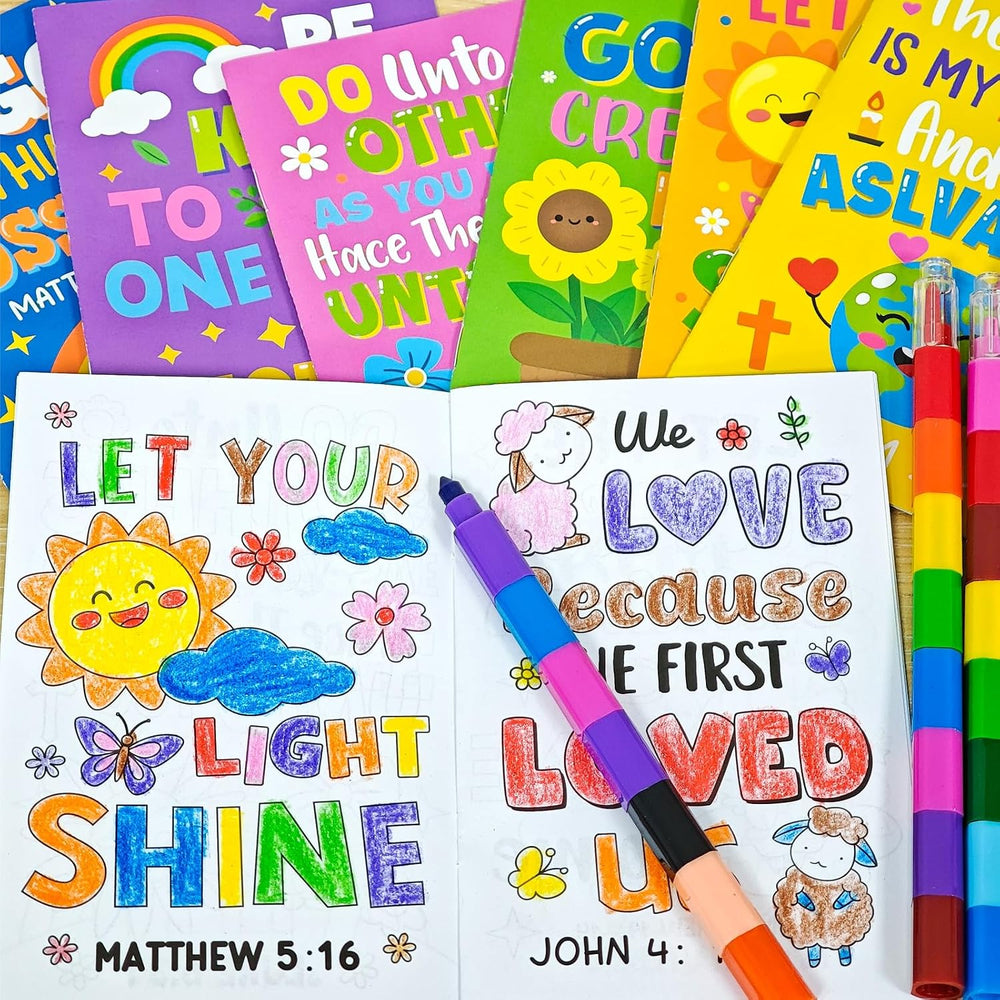 Cinrobiye 24 Pack Bible Verse Coloring Books - Alternate angle
