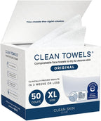 Clean Skin Club Clean Towels XL Face Towelettes