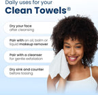 Clean Skin Club Clean Towels XL Face Towelettes - Feature highlight