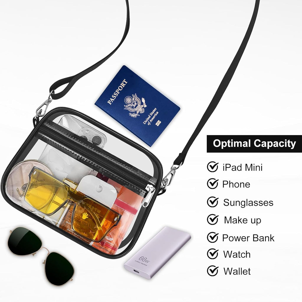 Clear Stadium Bag with Adjustable Strap - Close-up