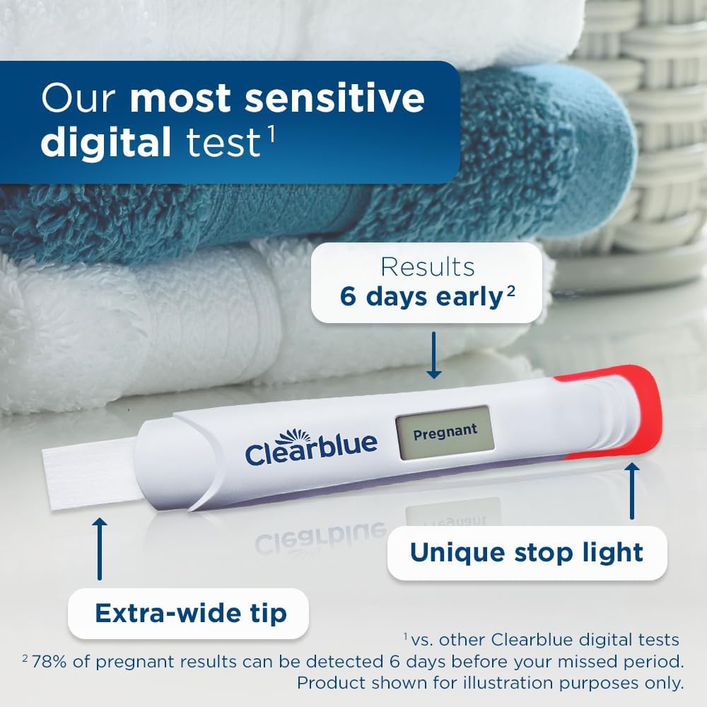 Clearblue Early Digital Pregnancy Test, 2 Ct - Detail view