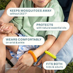 Cliganic Mosquito Repellent Bracelets, 10 Pack - Size reference