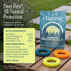 Cliganic Mosquito Repellent Bracelets, 10 Pack - In use