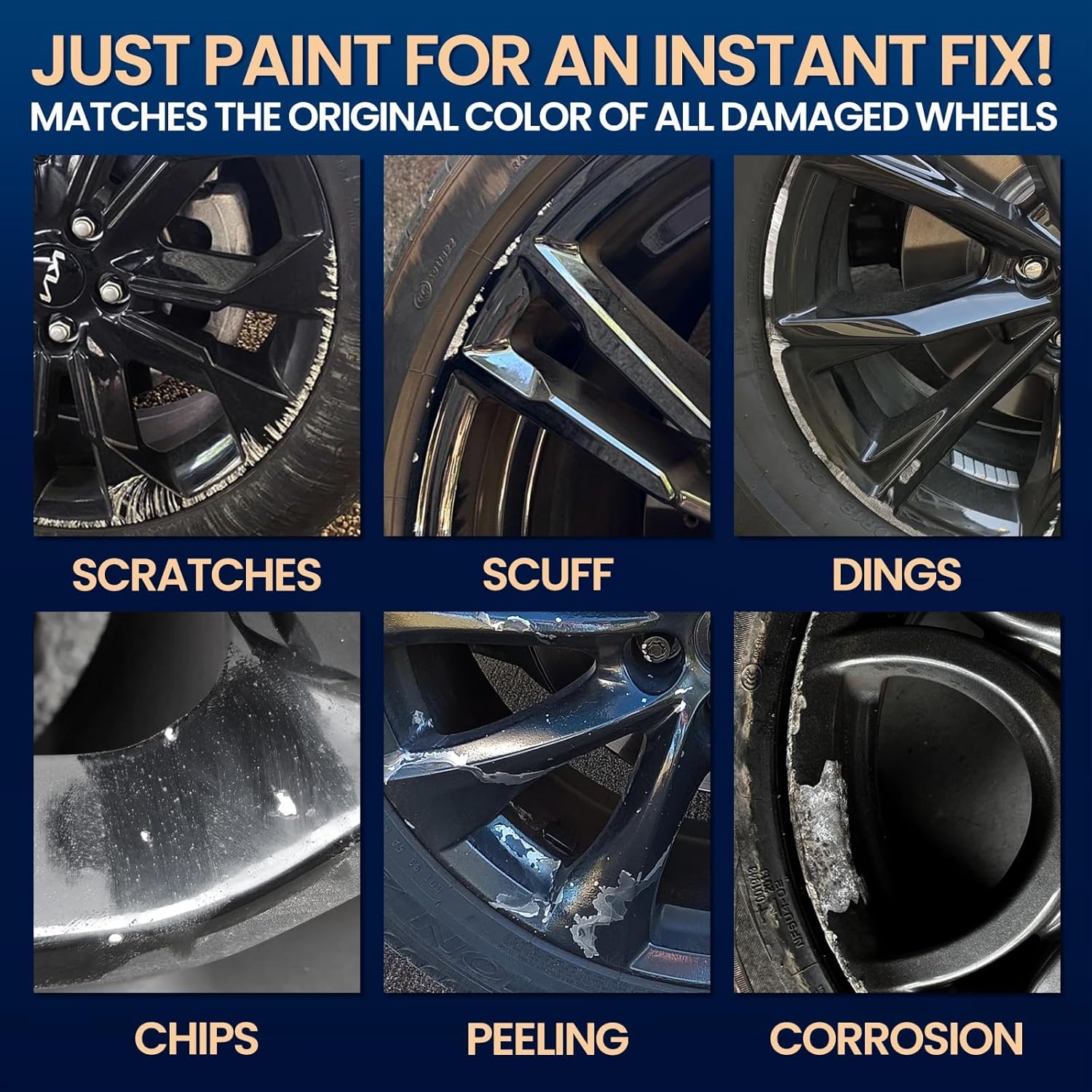 Cocomfix Gloss Black Rim Touch Up Paint Pen - Detail view