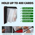 FootJKYX 4-Pocket Trading Card Binder, 400 Pockets - Size reference