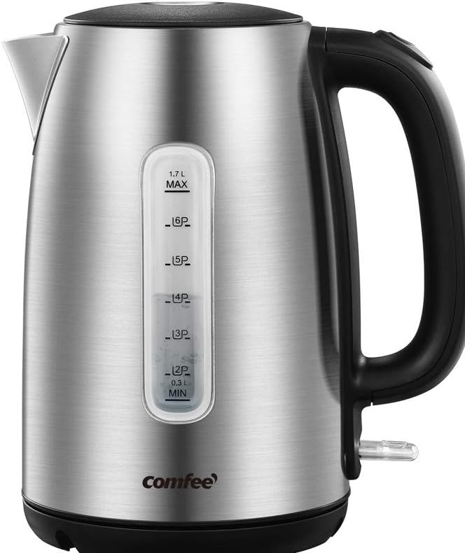 COMFEE Stainless Steel Electric Kettle, 1.7L, 1500W - Detail view