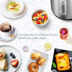 COMFEE Stainless Steel Electric Kettle, 1.7L, 1500W - Feature highlight