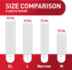 Command Large Picture Hanging Strips, 15 lb, 14 Pairs - Size reference