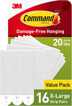 Command X-Large Picture Hanging Strips, 20 lb