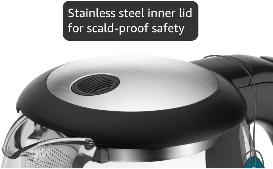 Cosori Electric Kettle, 1.7L, 1500W, Black - Close-up