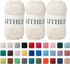 KITHED Cotton Yarn, 10.5oz, 3 Pack, Ecru