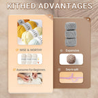 KITHED Cotton Yarn, 10.5oz, 3 Pack, Ecru - Alternate angle