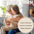 KITHED Cotton Yarn, 10.5oz, 3 Pack, Ecru - Size reference