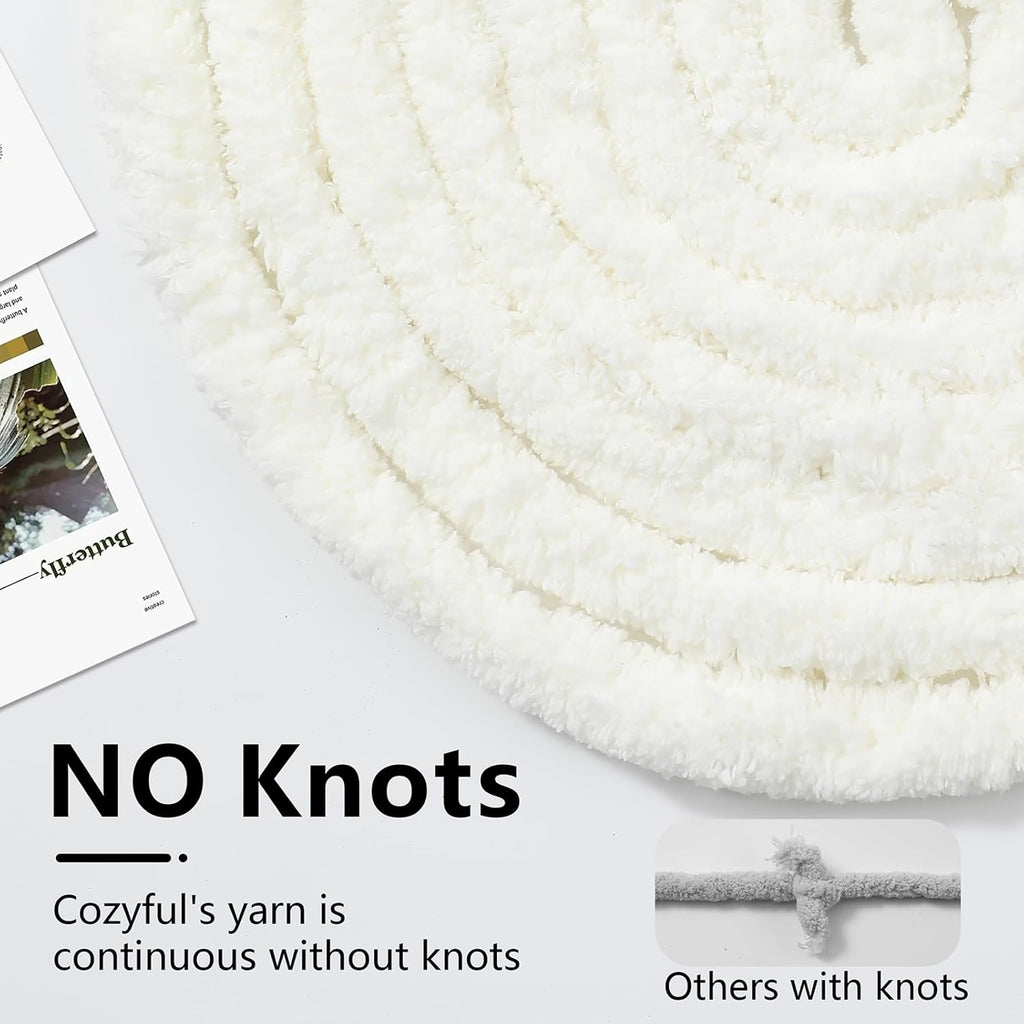 Cozyful Super Bulky Chenille Blanket Yarn, 8 Skeins - Close-up