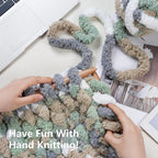 Cozyful Chunky Chenille Blanket Yarn, 8 Skeins - Size reference