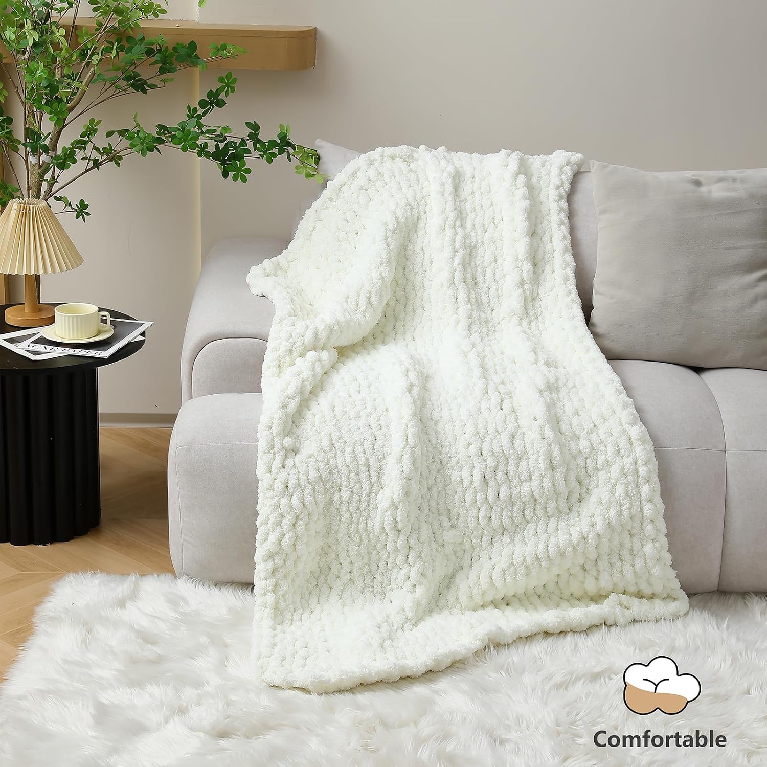 Cozyful Super Bulky Chenille Blanket Yarn, 8 Skeins - Packaging
