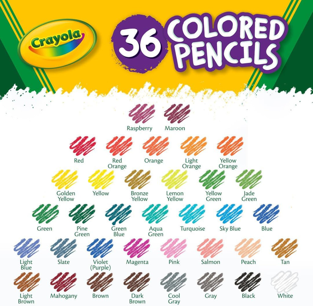 Crayola Colored Pencils, 36 Count, Pre-Sharpened - Alternate angle