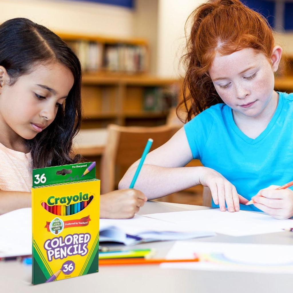 Crayola Colored Pencils, 36 Count, Pre-Sharpened - In use
