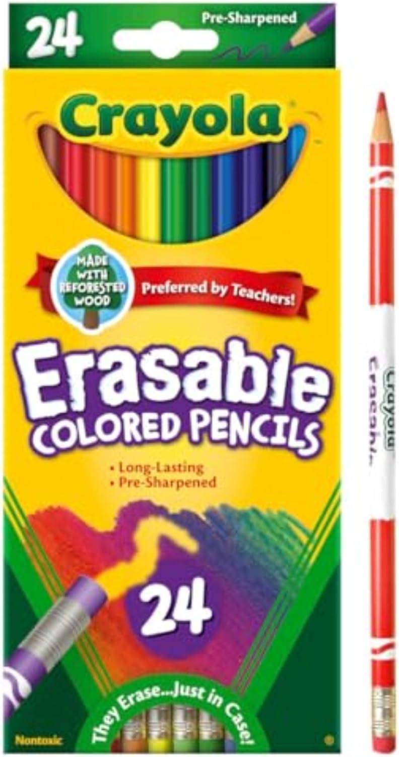 Crayola Erasable Colored Pencils, 24 Count - Detail view