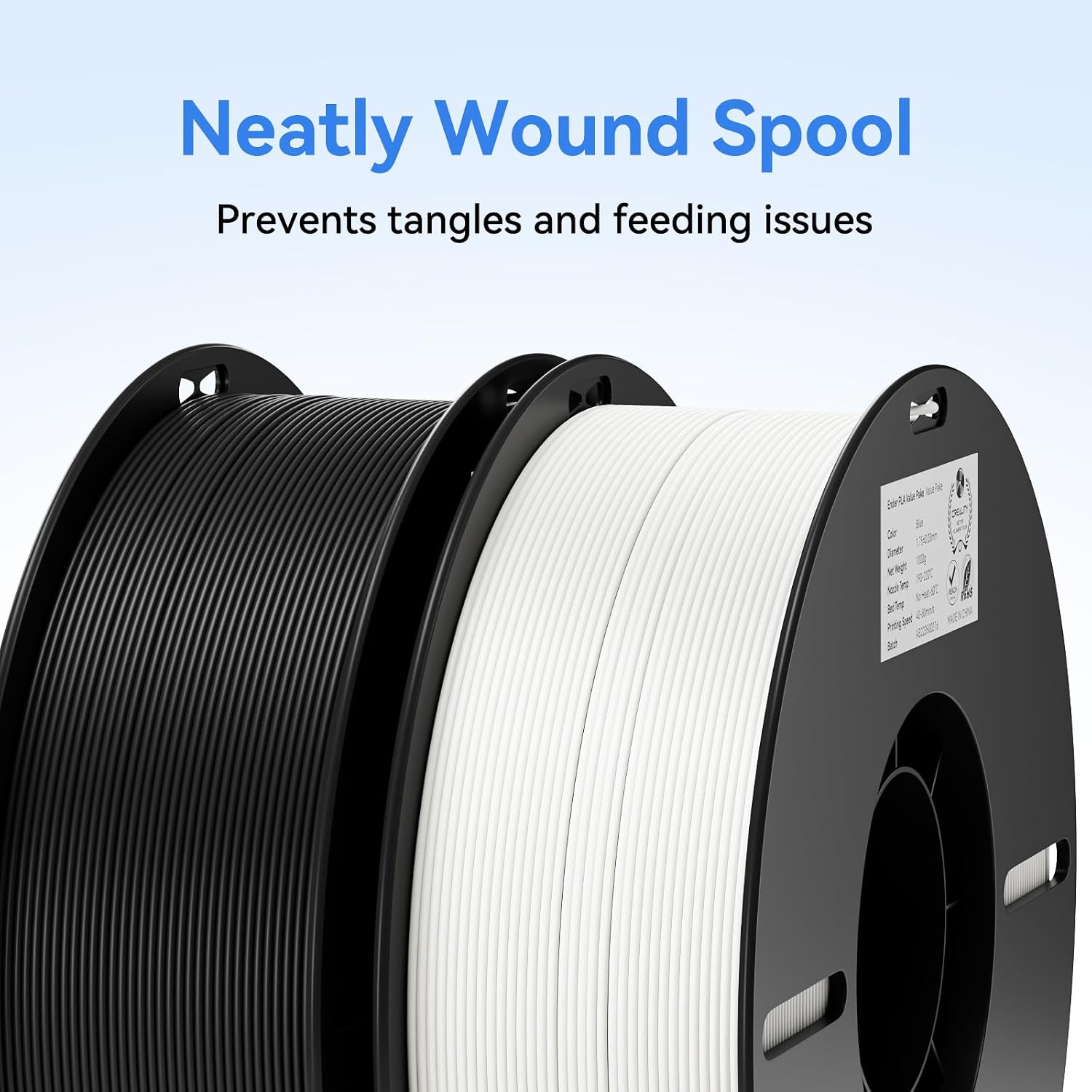 Creality 2kg PLA 1.75mm Filament Bundle - Size reference