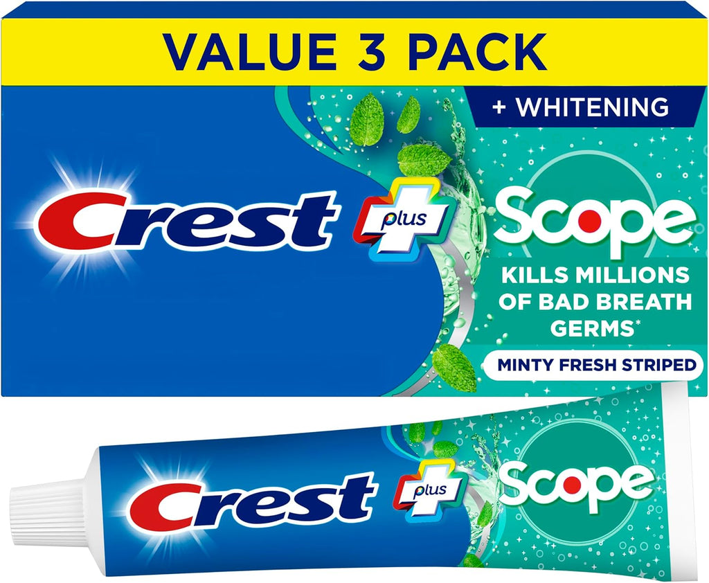 Crest + Scope Whitening Toothpaste 3-Pack