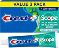 Crest + Scope Whitening Toothpaste 3-Pack