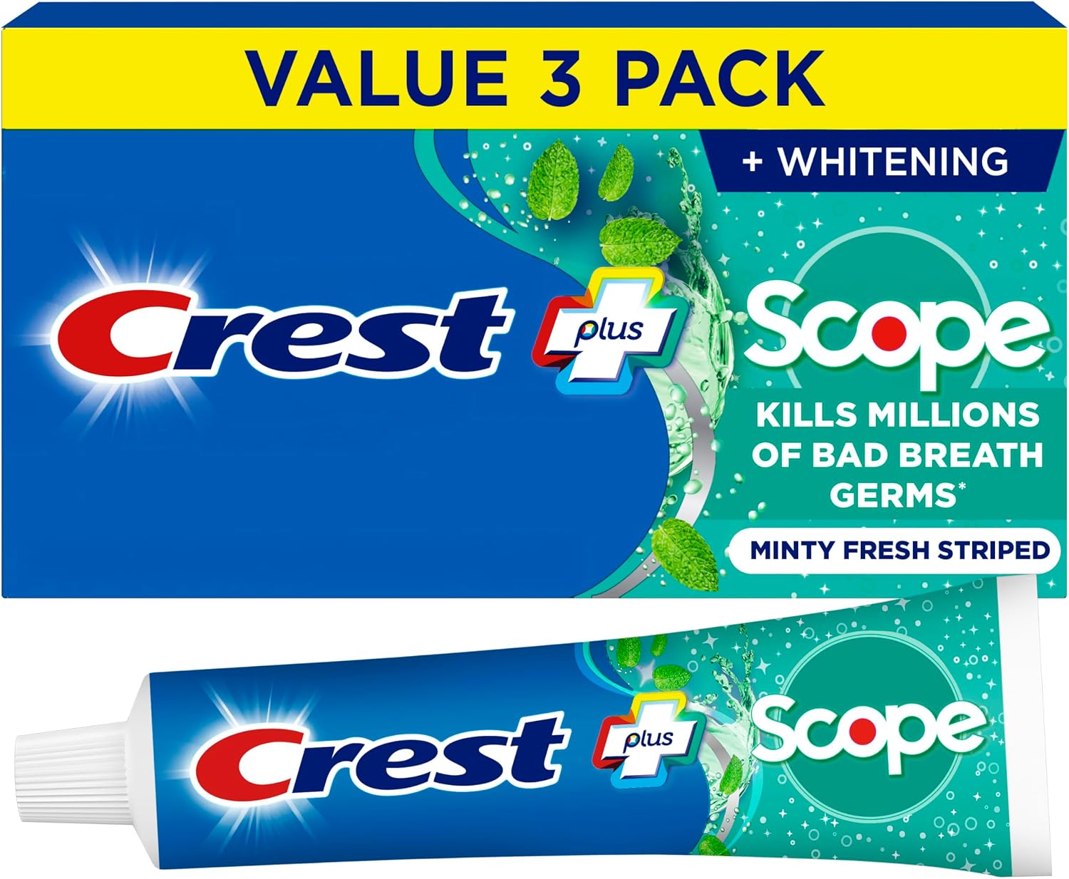 Crest + Scope Whitening Toothpaste 3-Pack